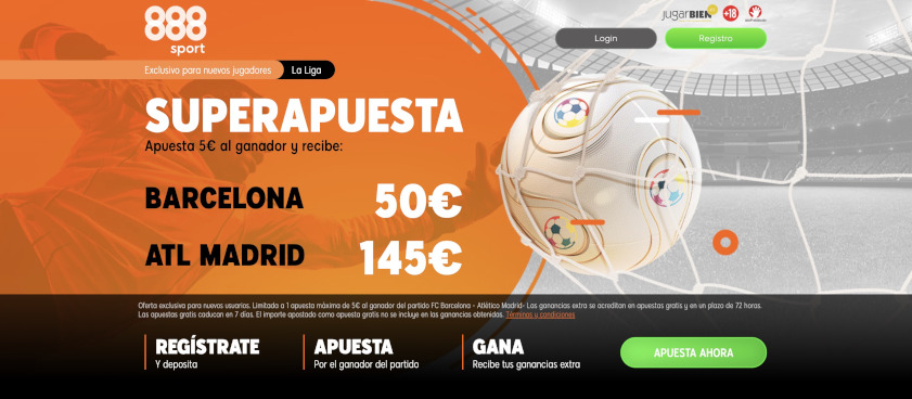 Exclusivo 888Sport: Barcelona a cuota 10.0 y Atlético de Madrid a cuota 26.0